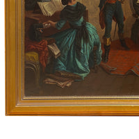 Antique French Oil Painting Claude Rouget de LiIsle Singing "La Marseillaise" by Isidore Alexandre Augustin Pils, Circa 1849