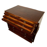 Antique Georgian Drawing Print Architect's Plan File 7 Drawer Chest Cabinet 1820