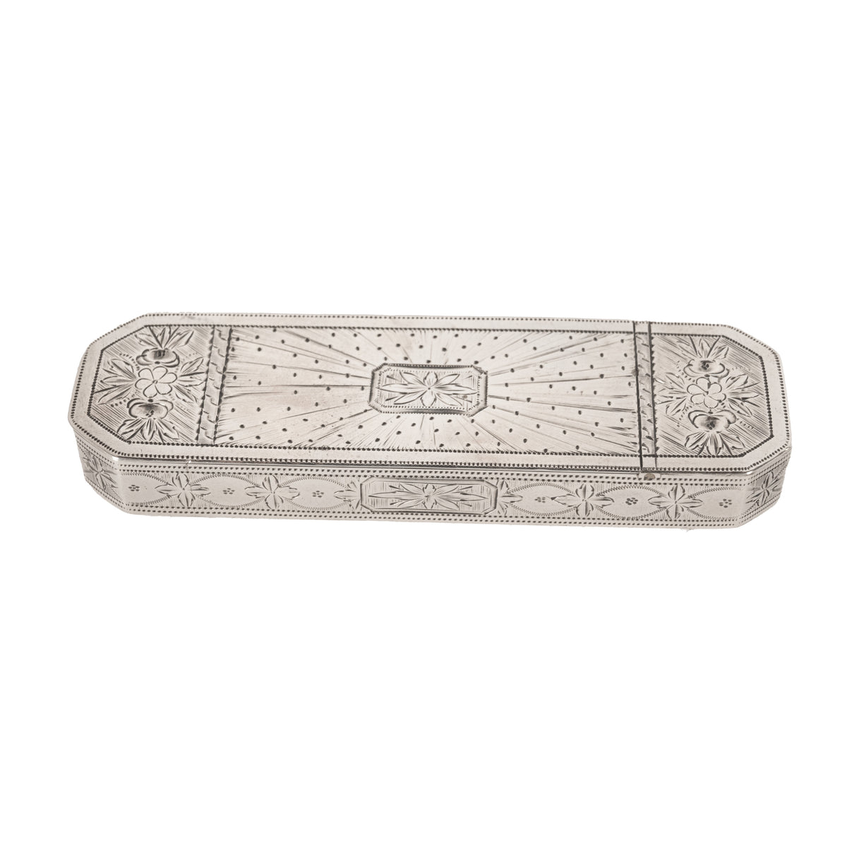 Antique 18th Century Georgian Sterling Silver Engraved Toothpick Case Birmingham Samuel Pemberton 1790