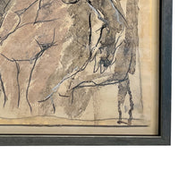 Two Female Nudes Expressionist Painting "Conversation"by African American Robert Colescott 1959 Smith Tower Gallery