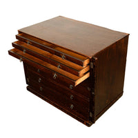 Antique Georgian Drawing Print Architect's Plan File 7 Drawer Chest Cabinet 1820