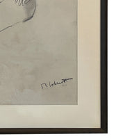 Original Signed & Dated Female Nude Drawing African American Expressionist by Robert Colescott, 1960