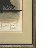 Original Pencil Signed Numbered French Expressionist Color Lithograph of an Owl  by Bernard Buffet, circa 1968