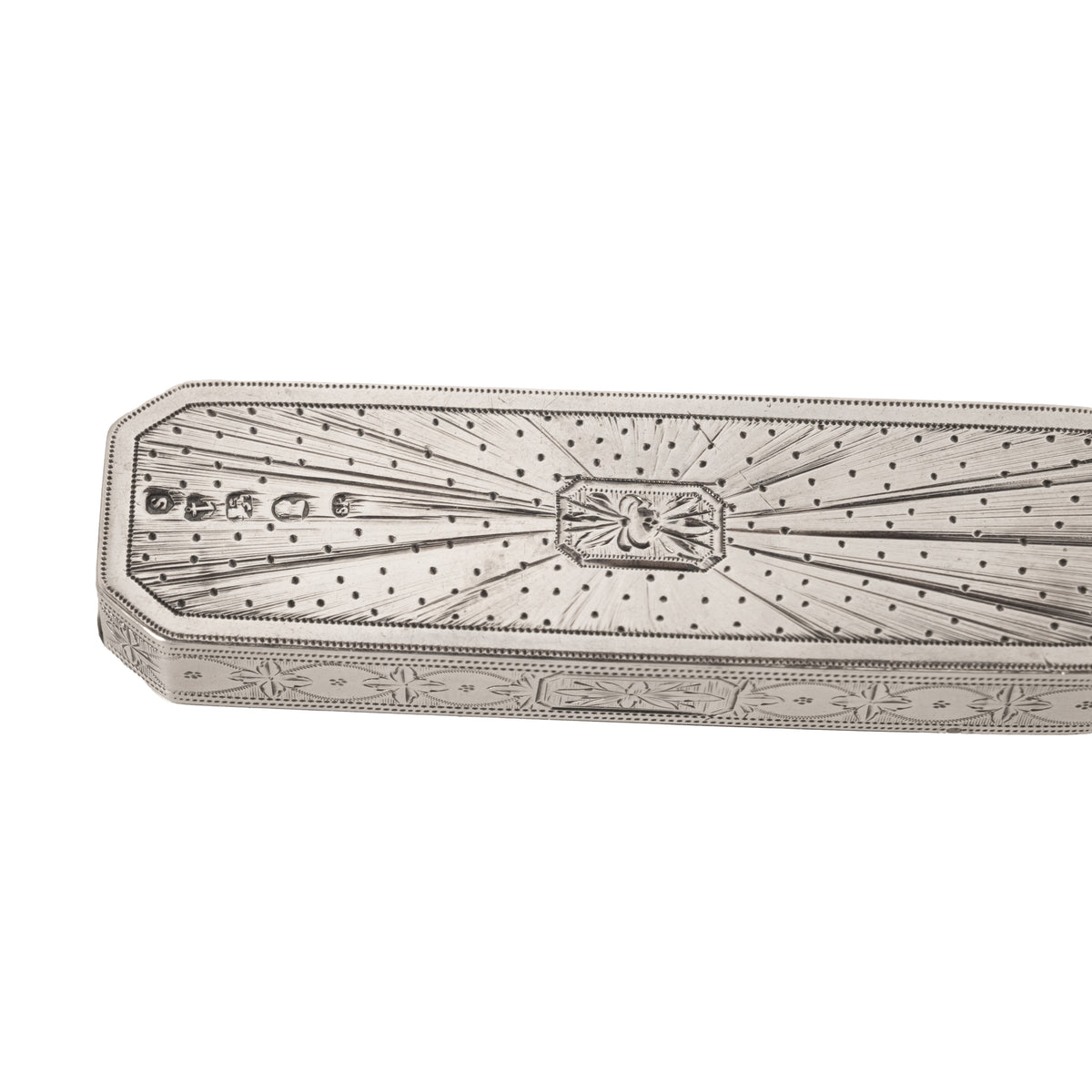 Antique 18th Century Georgian Sterling Silver Engraved Toothpick Case Birmingham Samuel Pemberton 1790