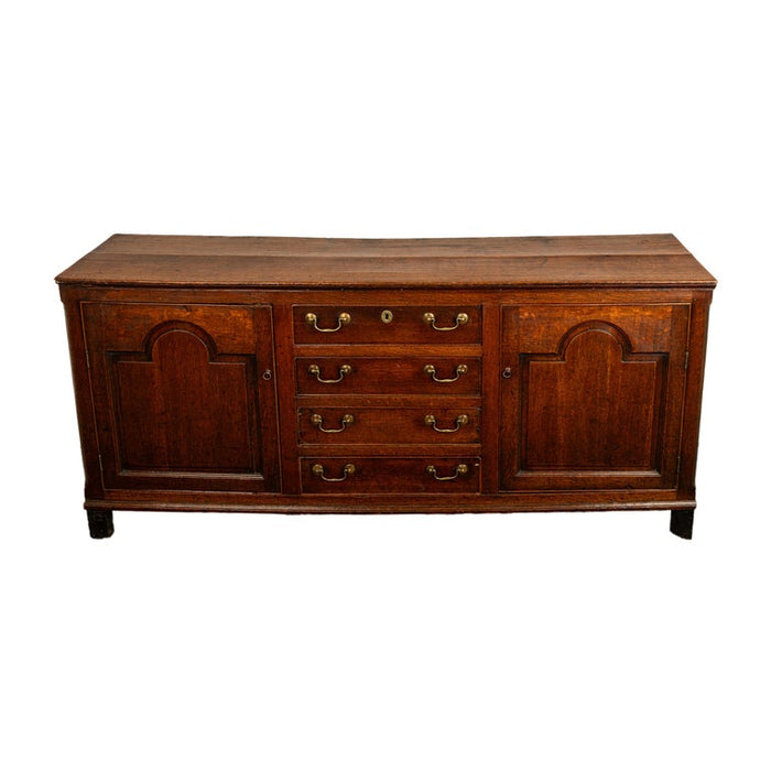Antique 18th Century Georgian Country Oak Dresser Base Server 4 Drawers 1790