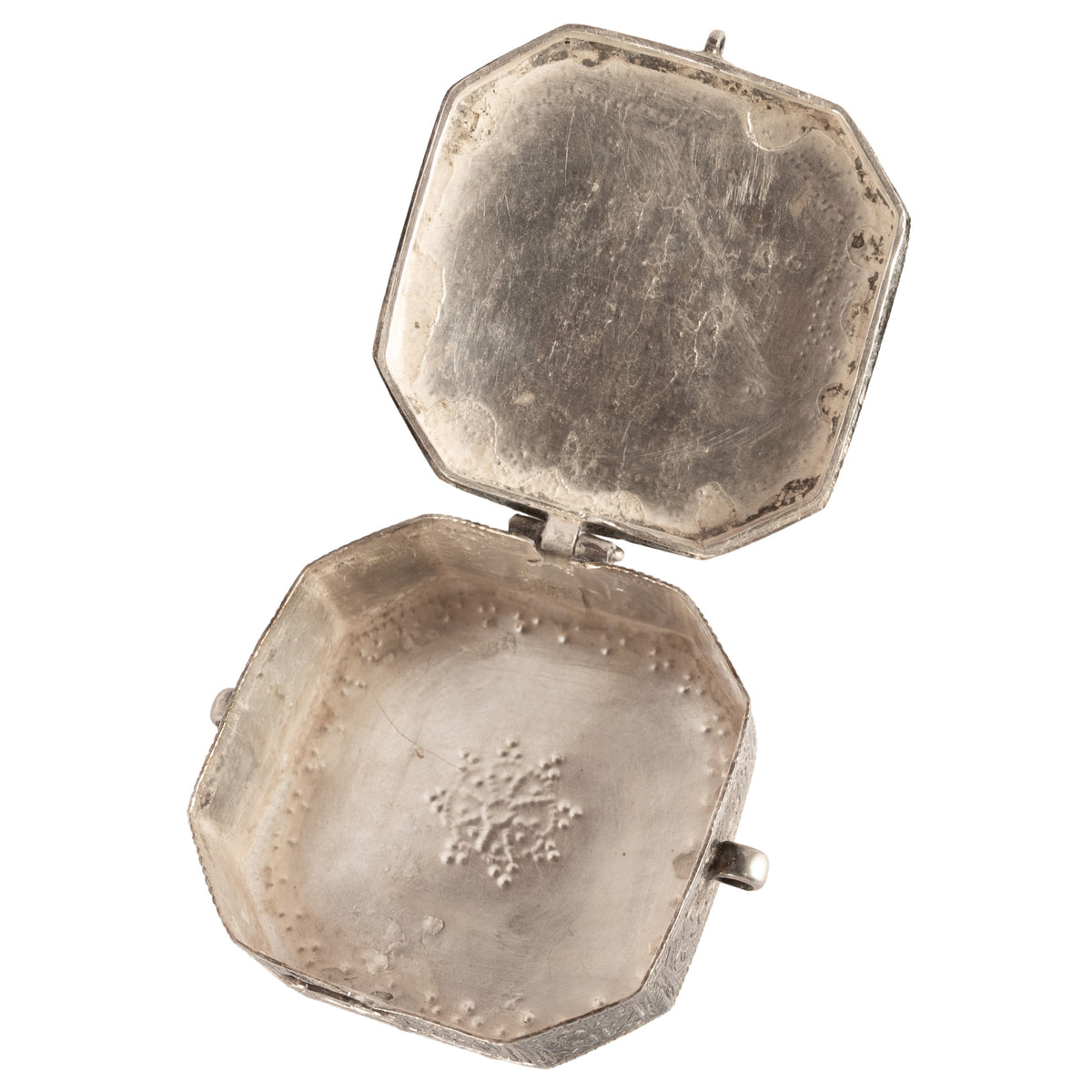 Antique Persian Arab Islamic Silver Engraved Calligraphy Quran Case Amulet 1820