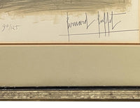 Original Pencil Signed Numbered French Expressionist Color Lithograph of an Owl  by Bernard Buffet, circa 1968