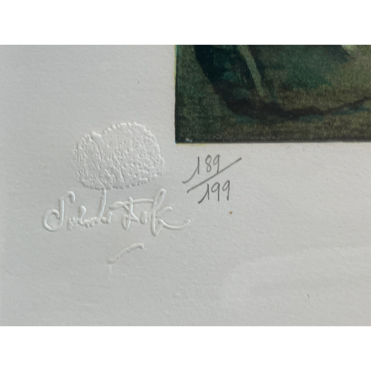 Original Chromolithograph "The Temptation of St. Anthony" by Salvador Dali, Signed with C.O.A #189, 1946