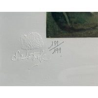 Original Chromolithograph "The Temptation of St. Anthony" by Salvador Dali, Signed with C.O.A #189, 1946