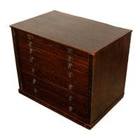 Antique Georgian Drawing Print Architect's Plan File 7 Drawer Chest Cabinet 1820