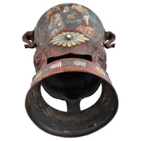 Antique Chinese Qing Dynasty Archaic Style Bronze Enamel Champlevé Censer / Incense Burner, Circa 1880