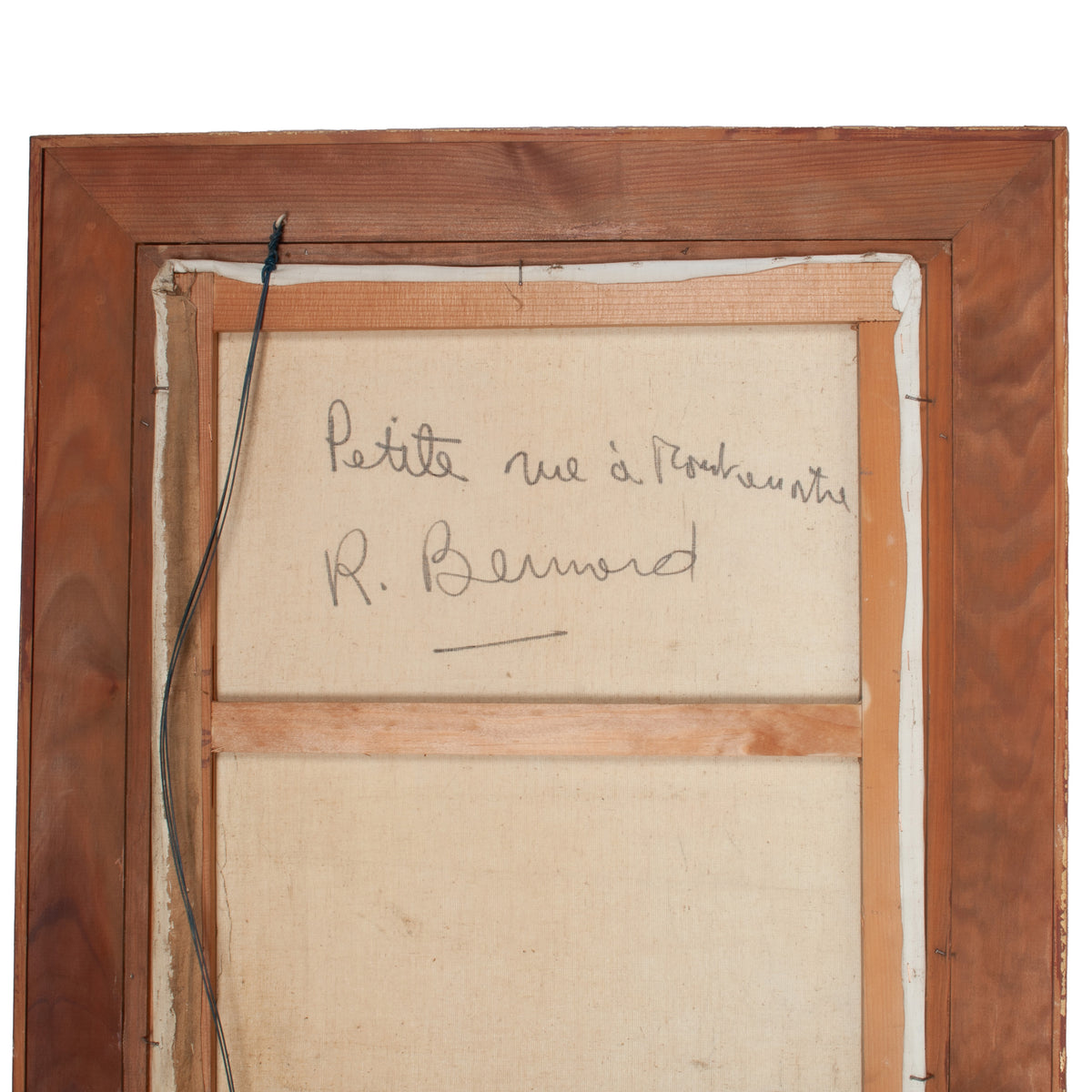 Mid Century French Expressionist Oil on Canvas Paris Street Scene by Renée Bernard, Circa 1960 Signed Titled