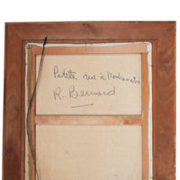 Mid Century French Expressionist Oil on Canvas Paris Street Scene by Renée Bernard, Circa 1960 Signed Titled