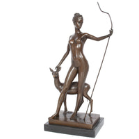 Antique American Art Deco Bronze Sculpture Statue of Diana French Foundry Stamp by Edward Francis McCartan Circa 1920