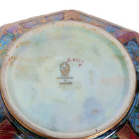Antique Wedgwood Fairyland Lustre Porcelain "Moorish Smoke & Ribbons" Bowl 1920
