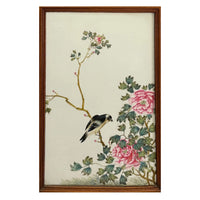 Antique Chinese Qing Set of Four Hand-Painted Porcelain Plaques "4 Seasons" 1890