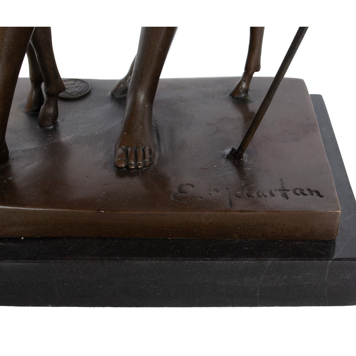 Antique American Art Deco Bronze Sculpture Statue of Diana French Foundry Stamp by Edward Francis McCartan Circa 1920