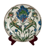 Antique 18th Century Islamic Ottoman Iznik Kutayha Pottery Plate Turkey 1750