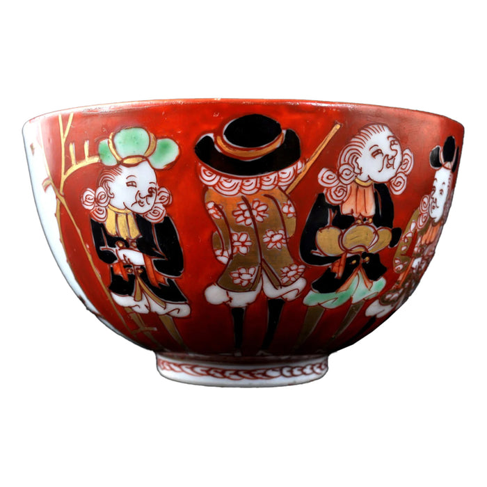 Antique Japanese Porcelain "Black Ship" Bowl, Circa 1790