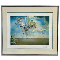 Original Chromolithograph "The Temptation of St. Anthony" by Salvador Dali, Signed with C.O.A #189, 1946