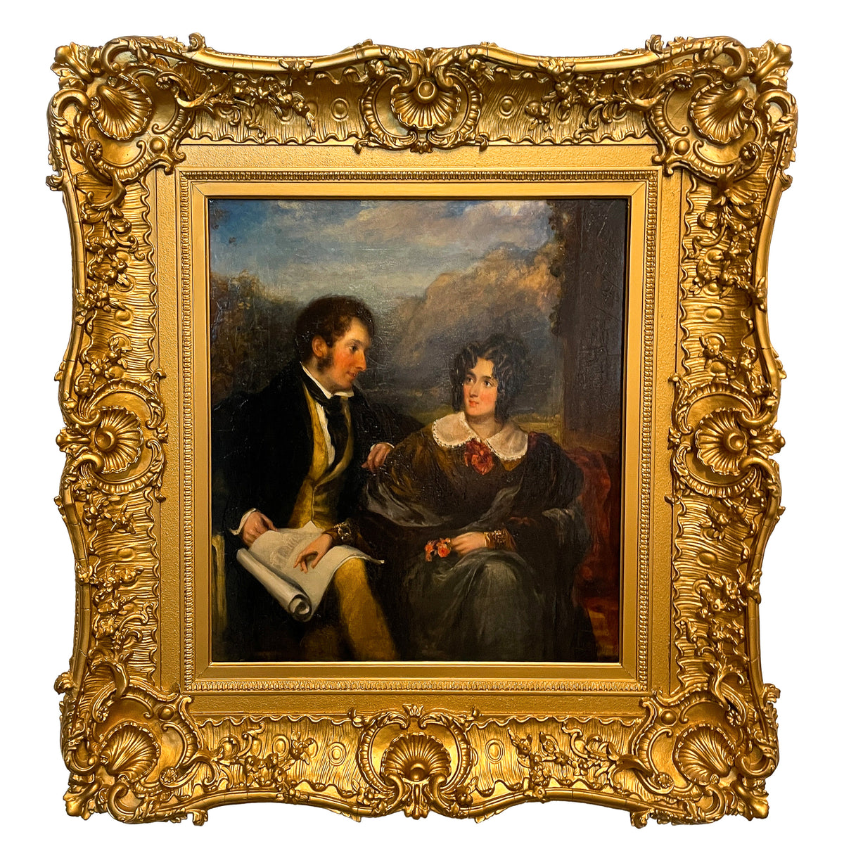 John Hayter RA Antique Oil Painting Aristocratic Portrait of John Ogle Kirkley Hall Northumbria by  by Sir John Hayter RA  1829