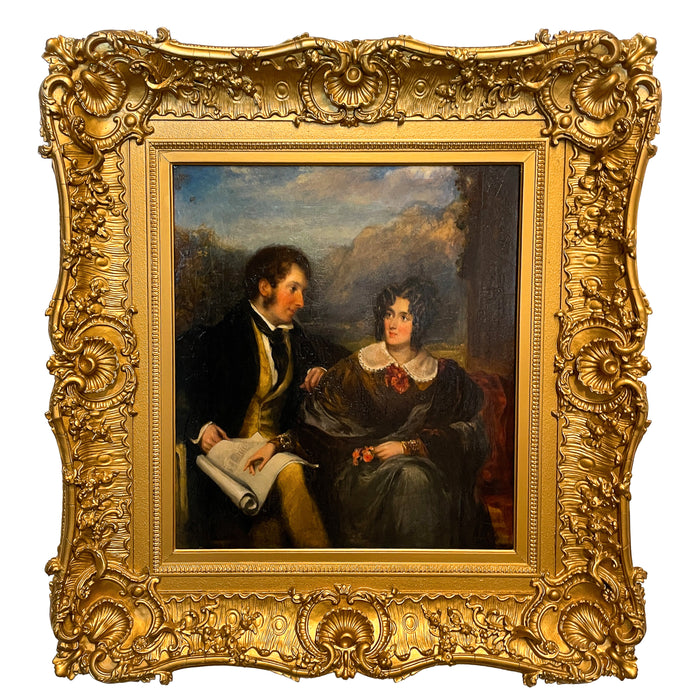 John Hayter RA Antique Oil Painting Aristocratic Portrait of John Ogle Kirkley Hall Northumbria by  by Sir John Hayter RA  1829