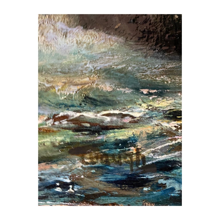 Antique American Marine Seascape Oil Painting Crashing Surf Atlantic Coast Maine Frederick Judd Waugh 1910
