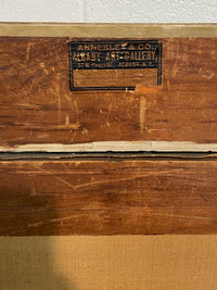 Antique American Hudson River School Oil Painting Cows Landscape Troy New York by Charles Grant Beauregard 1898