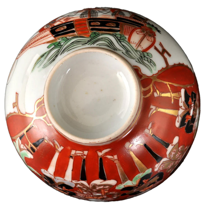Antique Japanese Porcelain "Black Ship" Bowl, Circa 1790