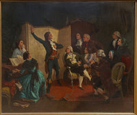 Antique French Oil Painting Claude Rouget de LiIsle Singing "La Marseillaise" by Isidore Alexandre Augustin Pils, Circa 1849