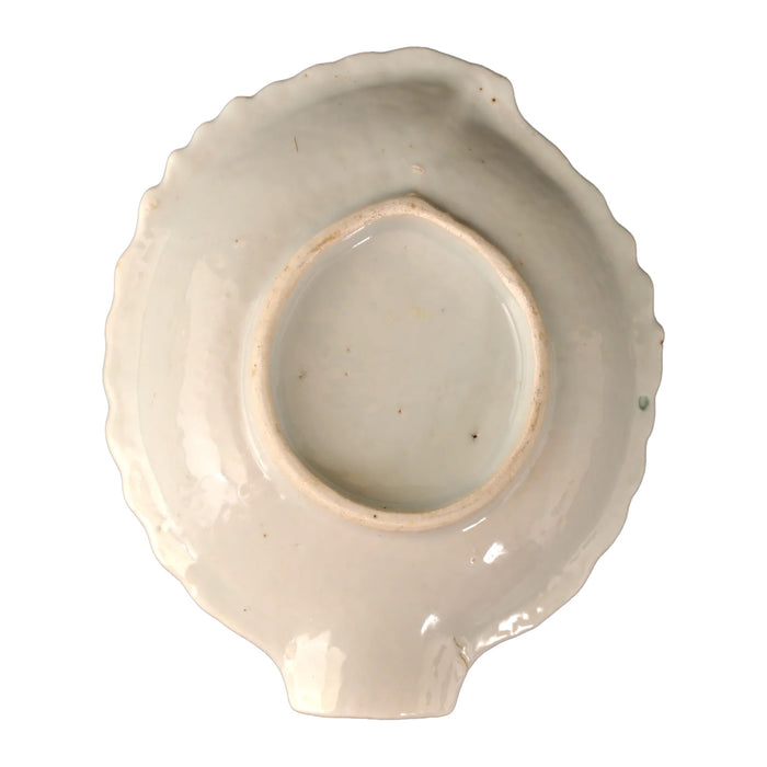 Antique Chinese Qing Dynasty Canton Blue & White Porcelain Brush Holder/Plate, Circa 1840