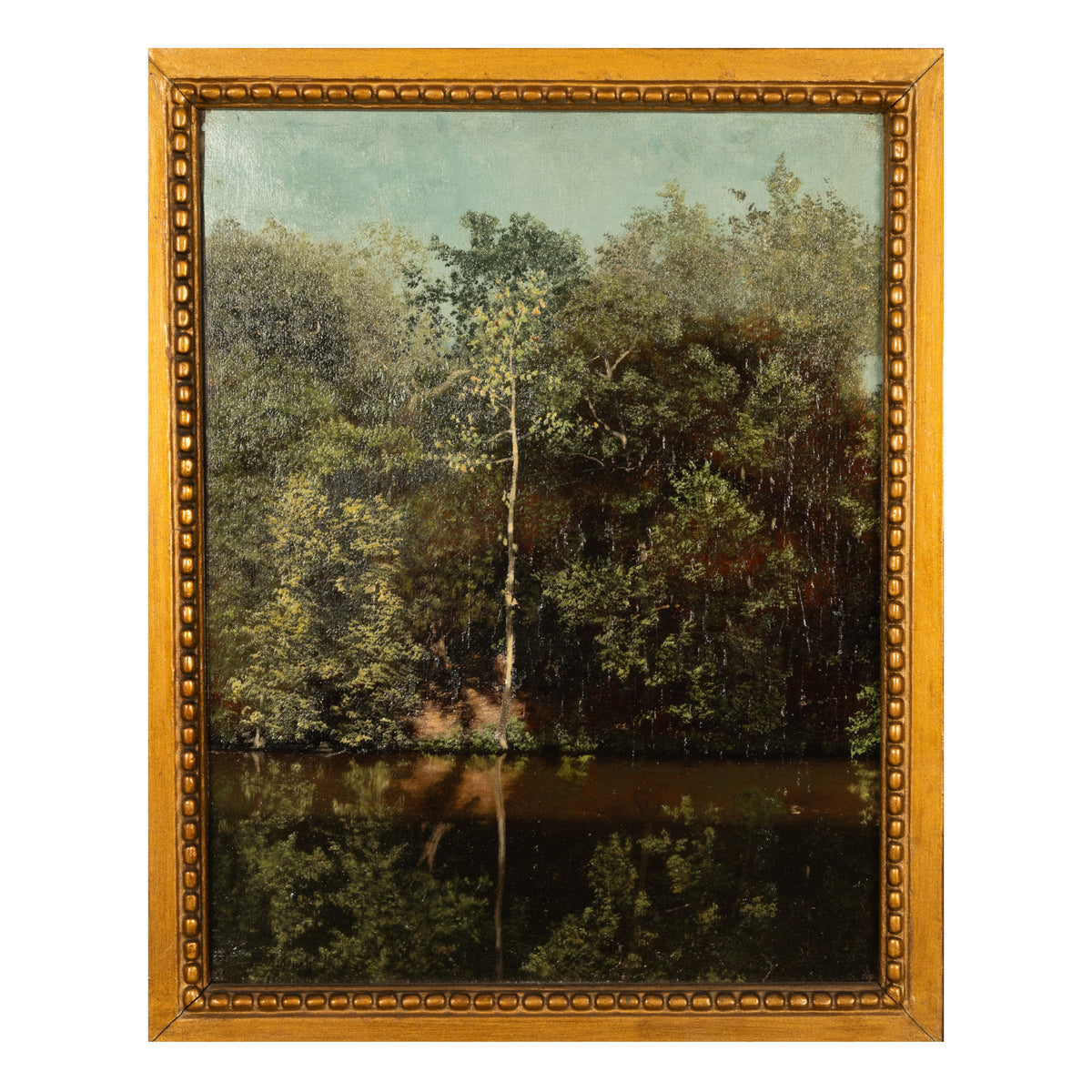 Antique New England Hudson River School Luminist Oil Painting Connecticut Nelson Augustus Moore 1878