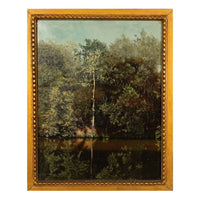 Antique New England Hudson River School Luminist Oil Painting Connecticut Nelson Augustus Moore 1878