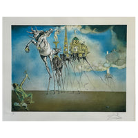 Original Chromolithograph "The Temptation of St. Anthony" by Salvador Dali, Signed with C.O.A #189, 1946