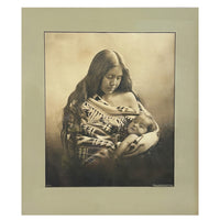 Antique Oregon's "Indian Madonna & Child" Native American Silver Gelatin Photo by Benjamin Gifford