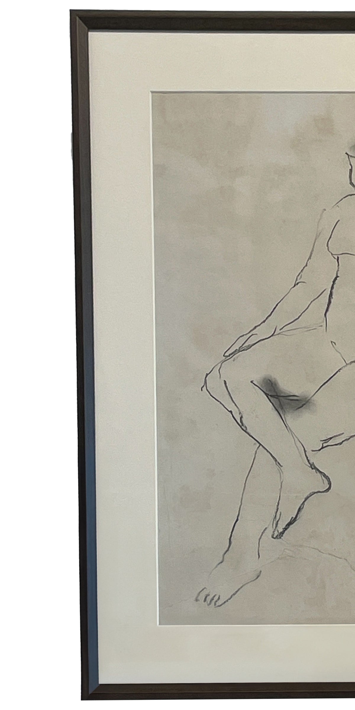 Original Signed & Dated Female Nude Drawing African American Expressionist by Robert Colescott, 1960