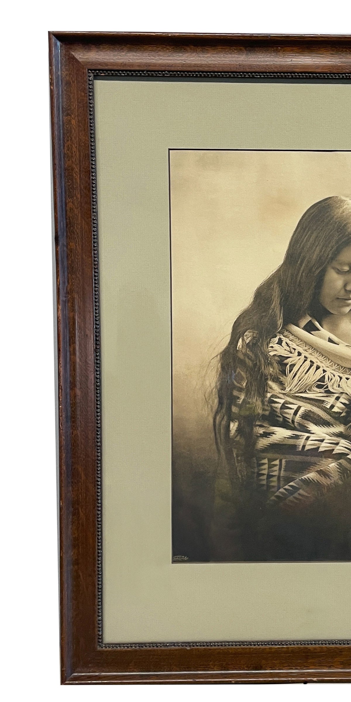 Antique Oregon's "Indian Madonna & Child" Native American Silver Gelatin Photo by Benjamin Gifford