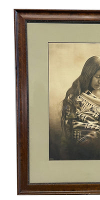 Antique Oregon's "Indian Madonna & Child" Native American Silver Gelatin Photo by Benjamin Gifford