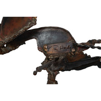 Oregon Pacific Northwest Artist Brutalist Bronze "Charging Animal" Sculpture by Tom Hardy 1985