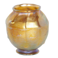 Antique Tiffany Art Nouveau Iridescent Gold Favrille Miniatue Art Glass Vase NY, Circa 1905