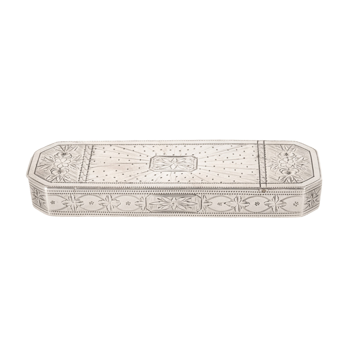Antique 18th Century Georgian Sterling Silver Engraved Toothpick Case Birmingham Samuel Pemberton 1790
