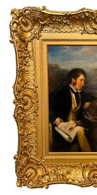 John Hayter RA Antique Oil Painting Aristocratic Portrait of John Ogle Kirkley Hall Northumbria by  by Sir John Hayter RA  1829