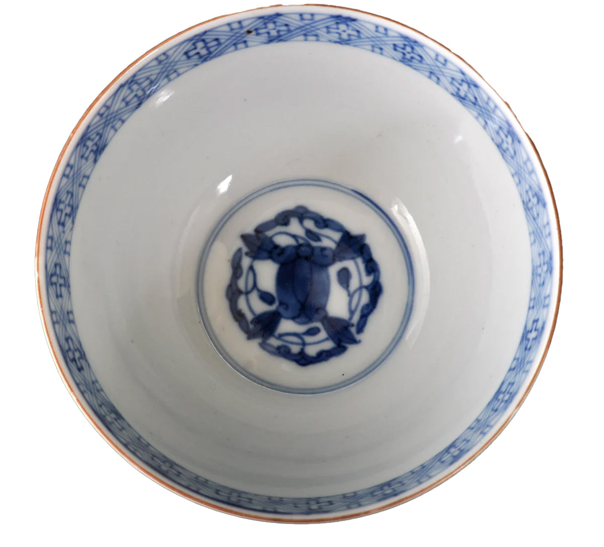 Antique Japanese Porcelain "Black Ship" Bowl, Circa 1790