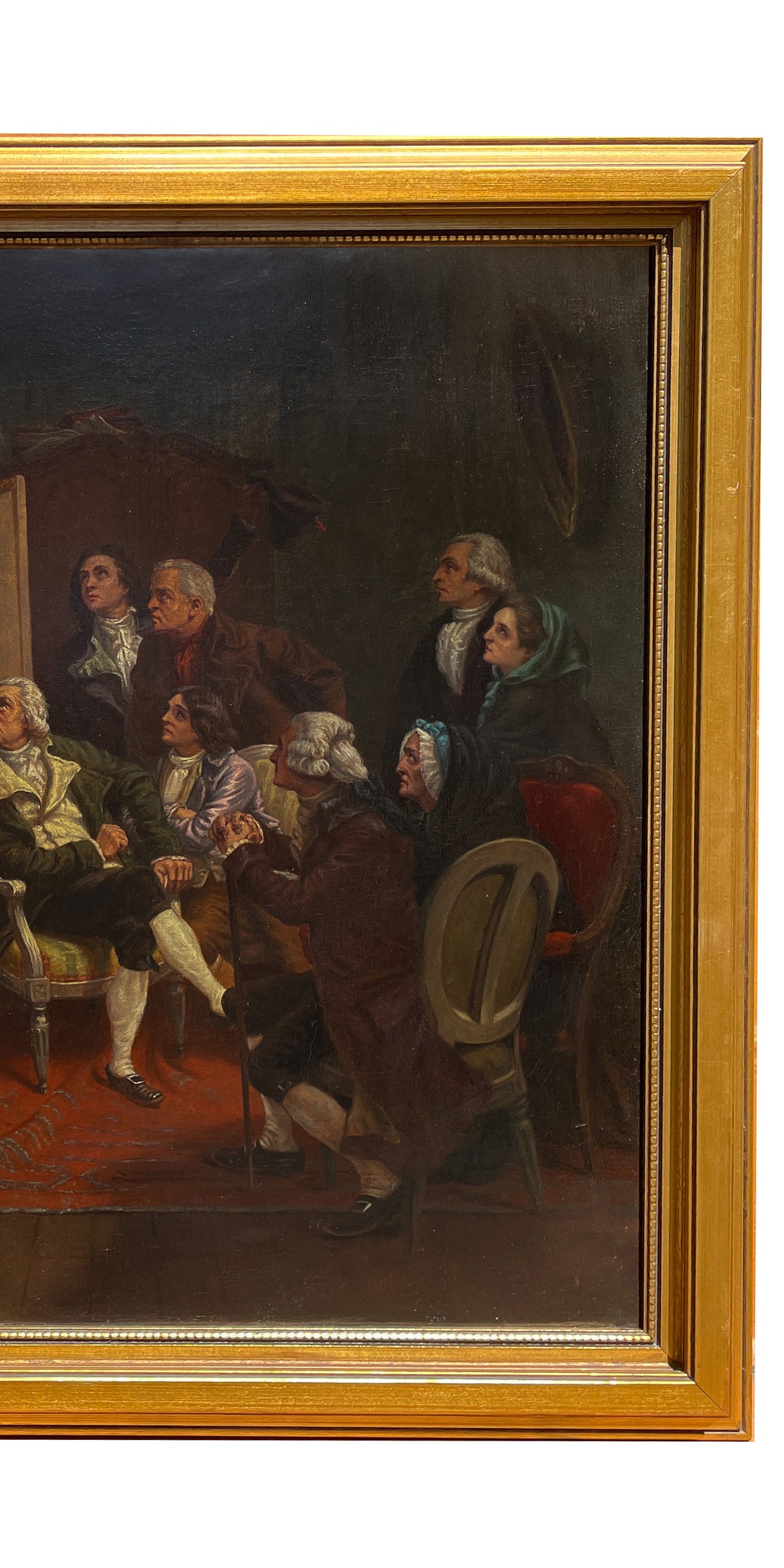 Antique French Oil Painting Claude Rouget de LiIsle Singing "La Marseillaise" by Isidore Alexandre Augustin Pils, Circa 1849