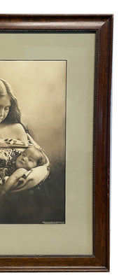 Antique Oregon's "Indian Madonna & Child" Native American Silver Gelatin Photo by Benjamin Gifford