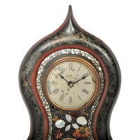 Antique American Empire Period Cast Iron Clock, Circa 1860