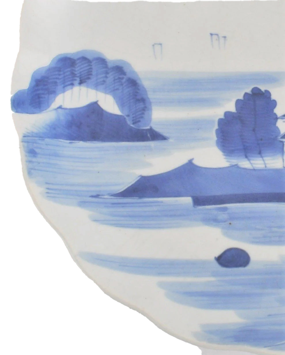 Antique Japanese Meiji Period Blue & White Imari Plate, Circa 1900