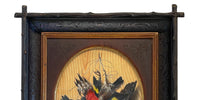 Pair Italian Still Life Trompe-l'œil Oil Paintings Dead Birds Firenze Italy by Michelangelo Meucci, 1873