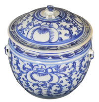 Antique Chinese Qing Dynasty Blue & White Lidded Bowl, Circa 1890