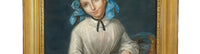Antique 19th Century Swiss School Pastel Portrait Painting Beautiful Young Girl, Attributed to Albert Anker, Circa 1870
